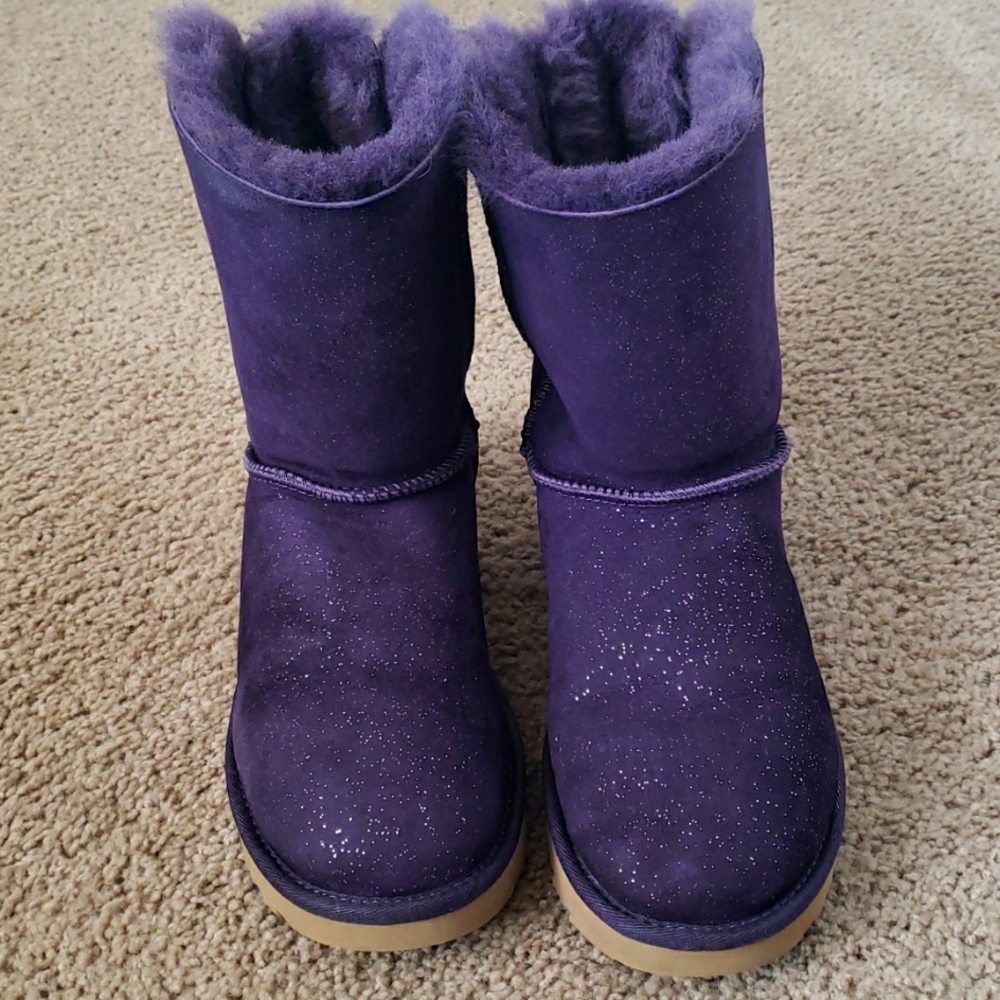 COPY - UGG purple sparkle short boots size 9